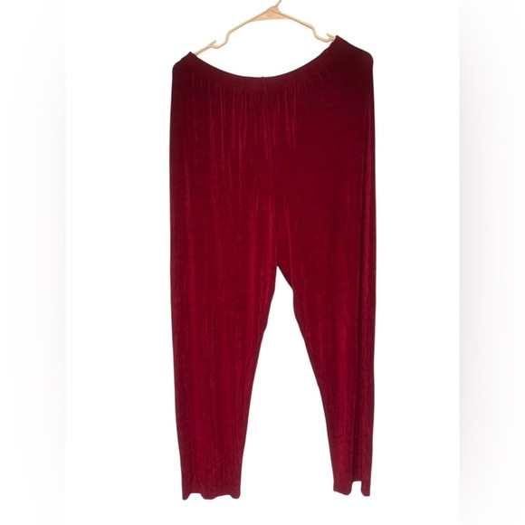 Picadilly Fashion Pants - Picadilly Fashion Deep Red Wide Leg Pants